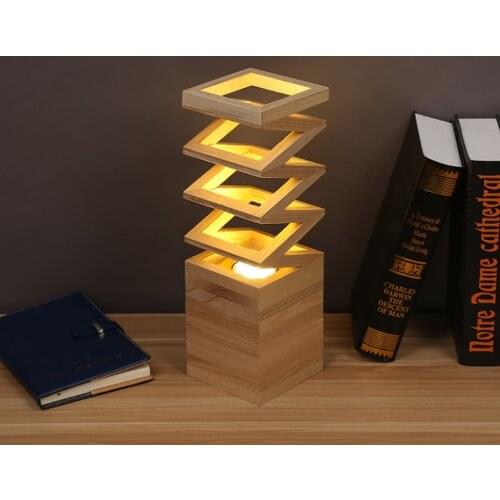 Wood table lamp LED table wood light living room bedroom study light good quality