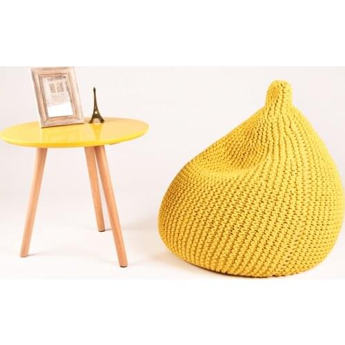 Hand-Knitted Single Sofa Bean Bag Personality Modern Single Living Room Creative Balcony Small Apartment Lazy Sofa