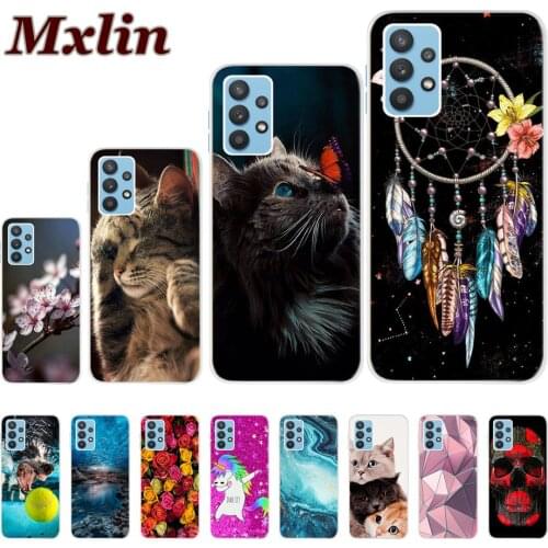 For Samsung Galaxy A32 5G Case A 32 SM-A326B Silicone Cover Soft Cartoon Cute Bumper Coque For Samsung A32 5G 2021 Case New 6.5"