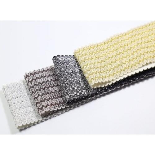 Silver wire water ripple Elastic Bands 60MM Elastic Ribbon Clothing Bags Trousers Elastic Rubber Sewing Accessories rubber band