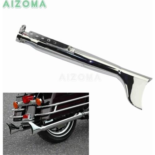 Motorbike Chrome Fishtail Exhaust Muffler 550mm Custom Motorcycle Sliencer Pipe for Harley Touring Softail Chopper Bobber