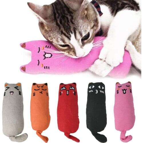 Catnip Toy Cats Products for Pets Cute Cat Toys for Kitten Teeth Grinding Cat Plush Thumb Pillow Pet Accessories