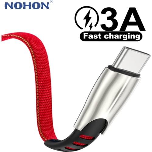 Type C USB Cable For Samsung Xiaomi mi Sony Realme Oneplus Android USBC Fast Charge Wire Mobile Phone Data Charger Cord 1m 2m 3m