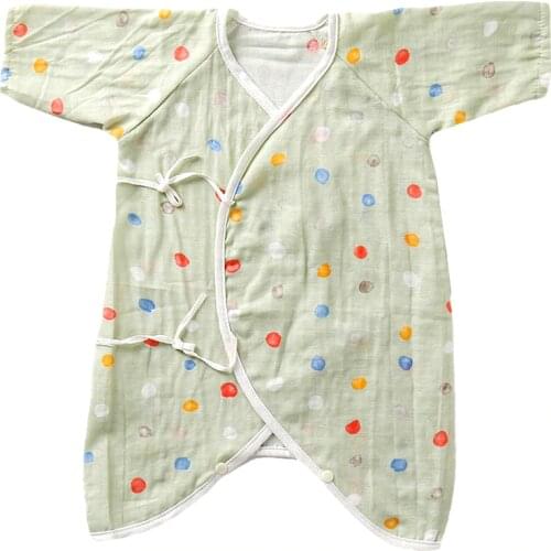 Baby Muslin Jumpsuit Newborn Boys Girls Thin Rompers Summer Unisex Organic Cotton Soft Climb Clothes