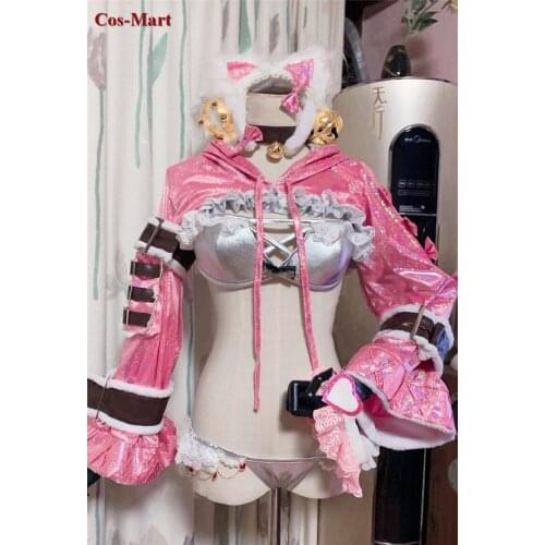 Anime Destiny Child Pekhet Cosplay Costume Cute Pink Gothic Uniforms Full Set Activity Party Role Play Clothing Custom-Make Any