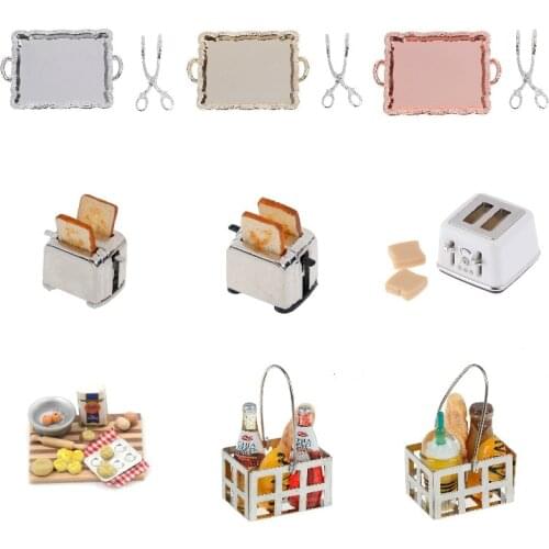Kitchen Food Furniture Toys 1:12 Mini Dollhouse Miniatures Tableware Cutlery Knife Fork Spoon Cake Knife Chopping Block
