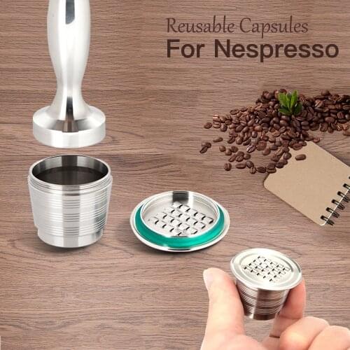 Steel Nespresso Cafeteira Capsulas De Cafe Recargables Reutilizables Nespresso Refillable Capsule Reusable Coffee Filter Dripper
