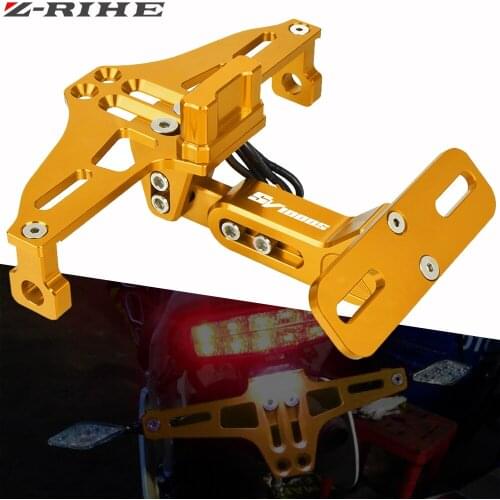 For SUZUKI SV 1000S SV1000S 2003 2004 2005 2006 2007 CNC Alumium Motorcycle License Number Plate Frame Holder Bracket With LED