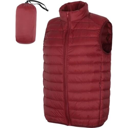 New Matt Fabric Men Duck Down Vest Ultra Light Down Jacket Sleeveless Light Weight Windbreaker Male Gilet Outwear
