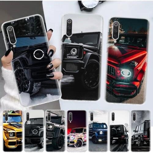 Black Sport Cars Male Men G63 Soft Cover Phone Case For Xiaomi Note 10 Mi 11 9 8 CC9 9T 10T A1 A2 A3 F1 F2 X3 NFC Pro Lite 5X 6X