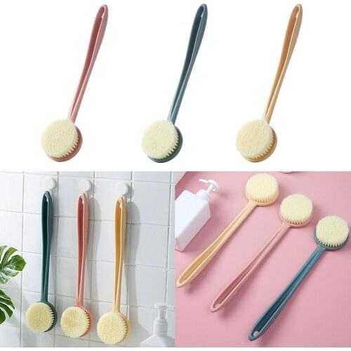 Natural Bristle Bath Brush Exfoliating Plastic Body Massage Shower Brush SPA Woman Man Skin Care Dry Body Brush