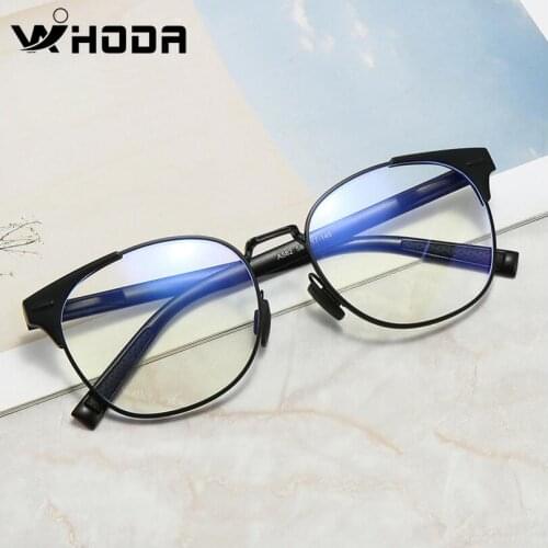 Aluminum-Magnesium Round-frame Anti-blue Glasses, Male&Female Metal Glass Frames Computer Blue-Ray Blocking Suit for Myopia A582