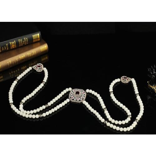 Big Size Moroccan Wedding Dress Custom Pendant Morocco Bridal Breast And Shoulder Back Tassel Jewelry Accessories Beads Jewelry