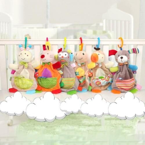 Bed Rattle Lovely Shape Sound Effect Teether Toy Infant Bed Hanging Crib Toy for Newborn