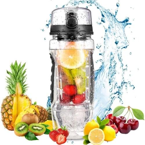 1L Portable Fruit Infuser Bottle Tritan Drinkware Water Bottle Juice Shaker Travel Sport Water Bottle Detox Bottle