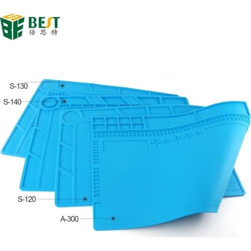1Pcs Soft Silicone Work Pad Heat Resistant Insulation Desk Hot Air Gun Station Mat Mobile Phone BGA PCB Soldering Repair Tool