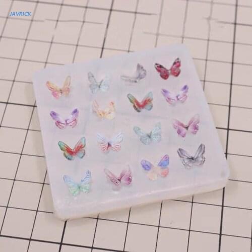 X7XB Butterfly Hairpin Keychain Epoxy Resin Silicone Mold Butterfly Pendant Mold