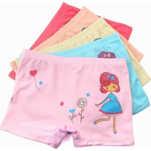 1 Pc 5Colors Random Kids Panties Girls' Briefs Cartoon Lovely Bowknot Cotton Girl Underwear 6-12 Years Children Clothing