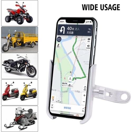 Universal Motorcycle Bicycle Battery Bike Phone Holder Metal Aluminum Alloy Mobile Phone Bracket GPS Navigation Stand Rack