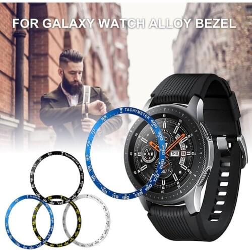 Replacement Smart Watch Accessories For Samsung Galaxy Watch 42MM / 46MM Bezel Ring Adhesive Cover Anti Scratch Metal