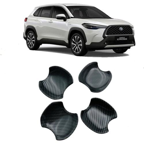 Door Handle Bowl Cover Protection Sticker For Toyota Corolla Cross 2020 2021 Car Styling Carbon ABS