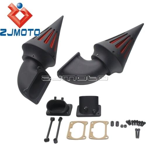 1 Set Black Complete 360 Degree Slotted Cone Spike Air Cleaner Kit For Suzuki Boulevard M109R All Years Washable Air Filter