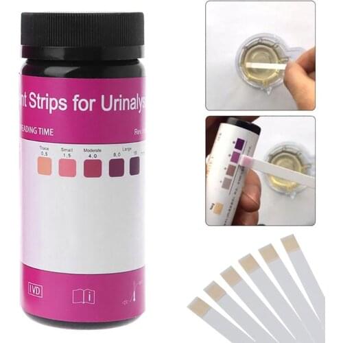100PCS Accurate Ketone Test Strips Home Ketosis Urine Urinary Test-Atkins Urine Tester Analysis Testing Strip Healthy Diet Body