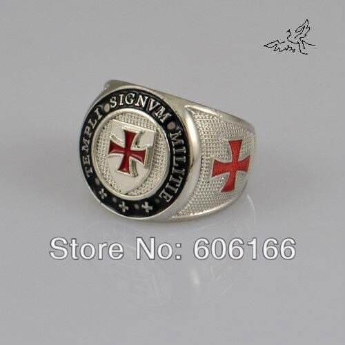 12x Signvm Militie Templi Knights Templars Ring Cross Zinc Alloy Rings Fashion Catholic Religious Jewelry