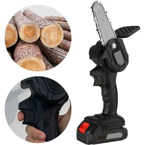 24V 500W Mini Pruning One-handed Chainsaw Electric Cordless Chain Saw With 10C Battery Charger Rechargeable Woodworking Tool UK