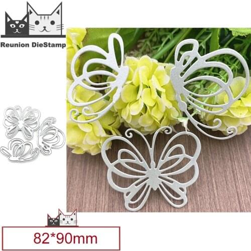 Reunion 3Pcs Butterfly Metal Cutting Dies Decorative Scrapbooking Steel Craft Die Cut Embossing Paper Cards Stencils 2021 New