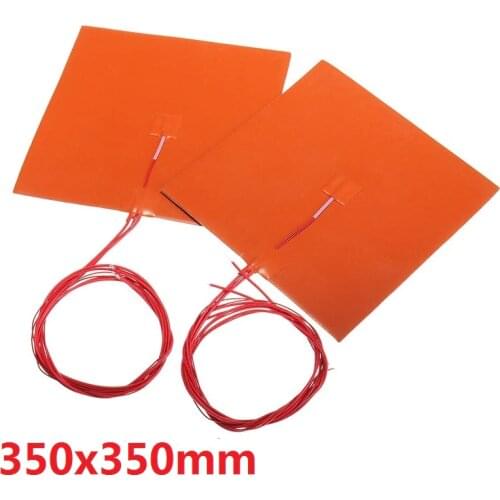 350 X 350mm. 600W 220V Silicone Heating Pad, 3d Printer Heated Bed with 100K Thermistor and 3M Back