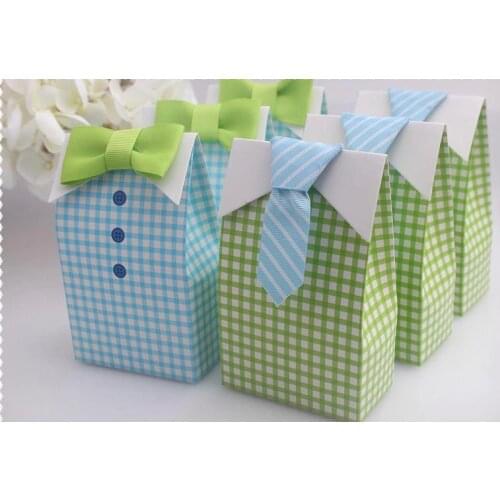 50pcs MR and 50pcs MRS box Chocolate package Favors BABY shower boy and girl clothes candy box