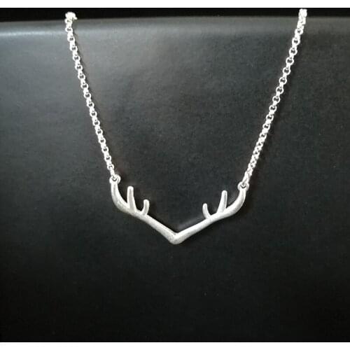 999 Sterling Silver Chain Necklace Women Choker Deer Pendant Necklaces Handmade Luxury Jewelry On The Neck Elk Christmas Gift