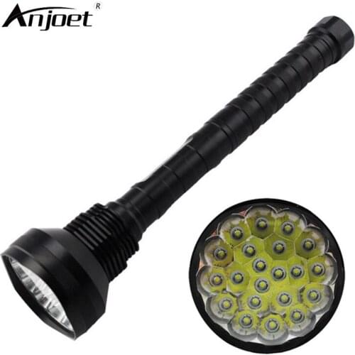 ANJOET Tactical Lights powerful led flashlight 30000LM XML-21*T6 Portable Lanterns Hunting lamp 18650 Torches Lighting