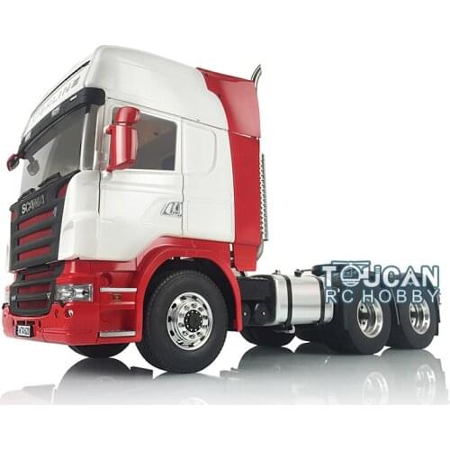 Painted Hercules Sca 802C Cabin LESU RC 1/14 6*6 Metal Chassis Tractor W/ Chimney Motor Truck Model THZH0594-SMT3