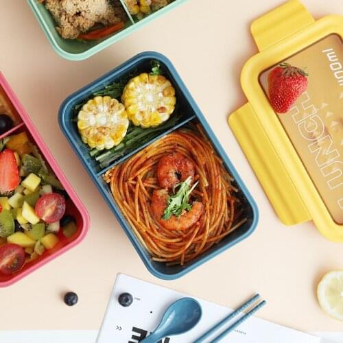 Bento Box Plastic Lunch Box Portable Sealed Adult Student Compartment Lunch Box Simple
