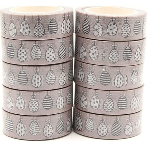10pcs/lot 15mm*10M Happy Easters Day Easter egg Decorative Washi Tape Scrapbooking Masking Tape Stationery office supplies