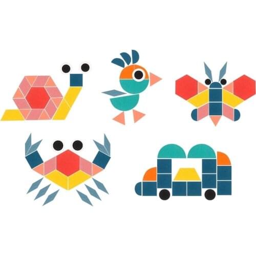 Kids Wooden 3D Jigsaw Puzzle Clever Board Baby Montessori Educational Learning Toys For Children Geometric Shape Puzzles Toy