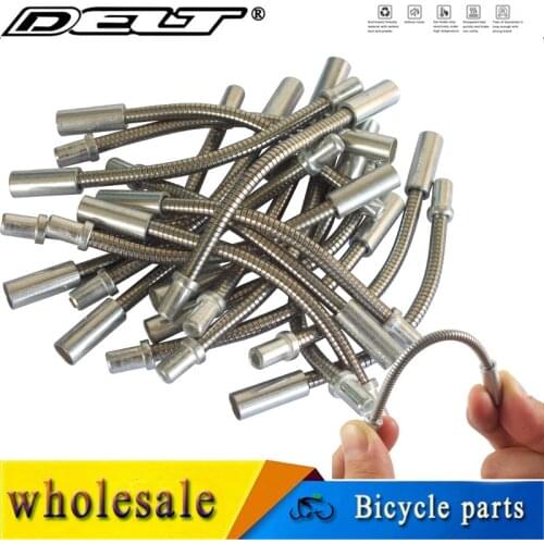Mountain MTB Bicycle bike Flexible V brake tubes Cycling Noodle Guide Hose 90mm Stainless steel silver Accessories