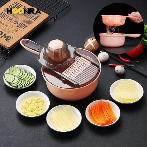 HOONRA Multifunction Vegetable Slicer Mandoline Fruit Vegetable Cutter Carrot Potato Grater With Blade Kitchen Accessories