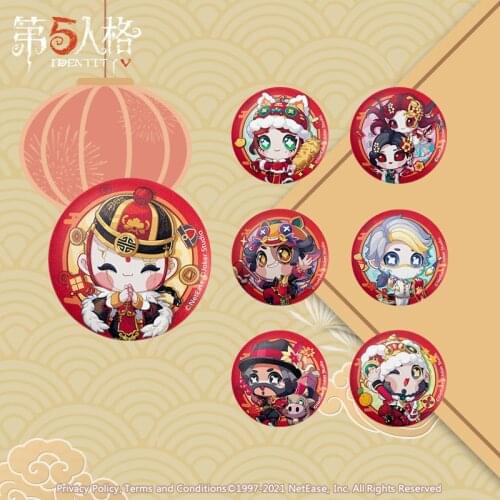 Game Identity V Emma Woods Michiko Aesop Carl New Year Theme Cosplay Garniture Collect Badge Bags Bedge Brooch Pin Souvenir Gift