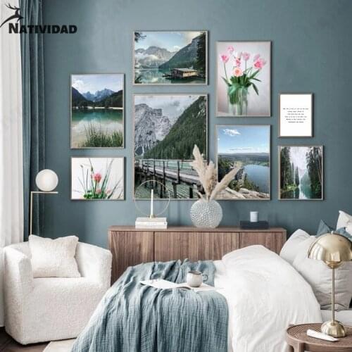 Mountain Landscape Canvas Painting Room Decor Beautiful Mountain Oil Painting Wall Art Aesthetics Wall Stickers Home Decoration