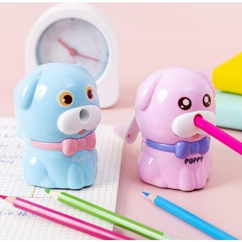 Kawaii Little Cartoon Puppy Dog Pencil Sharpeners Cute Novelty Items Stationery for School Kids Supplies