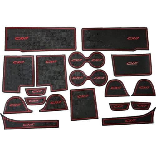Non-slip Interior door gate pad cup mat for mazda cx-7 cx 7 2014-2018,18pcs/lot,car styling