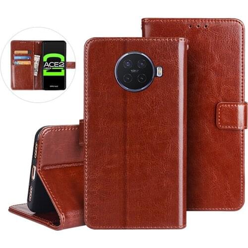 For OPPO ACE 2 6.55 inch Leather Case On For Coque OPPO ACE2 PDHM00 Premium Magnetic Flip Wallet Cover Phone Cases Fundas