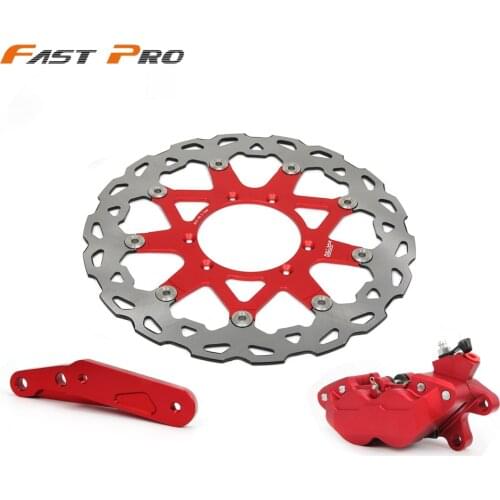 Motorcycle CNC 4 Pot Caliper 320MM Brake Disc Bracket For HONDA CR125 CR125R CR250 CR250R CRF250R CRF250X CRF450R CRF450X