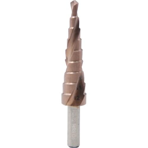 M35 HSS-CO Step Drill Bits 4mm-12mm metalworking Power Tools round Shank Stainless steel tapping metal Drilling Cobalt plating