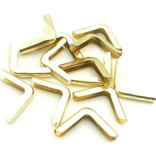 50PCS 23X23X5mm Metal Gold Corners For Books Scrapbooking Photo Albums Menus Corner Protectors Metal Crafts DIY Ornament SC122