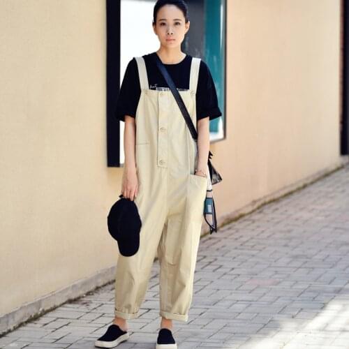 MICOCO K8187C Literary and leisure neutral Tooling wind Loose baggy jumpsuits overalls