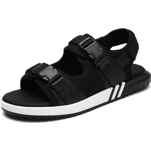 AIKE Asia New stretch cloth mens sandals student couple large size beach shoes mens casual shoes black mesh shoes size 35--47